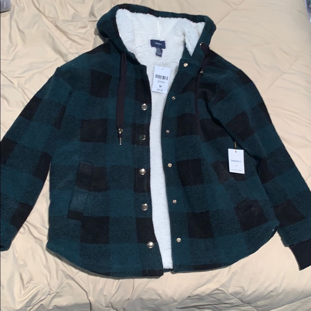 Plaid Sherpa Jacket